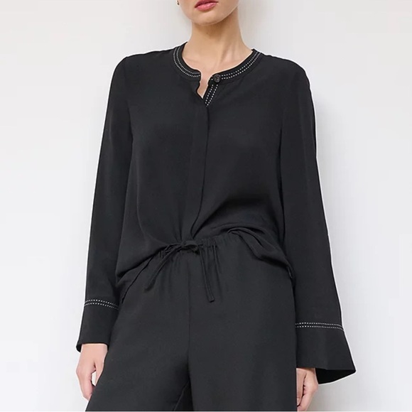 The White Company Tops - The White Company London Stab Stitch Detail Shirt US8